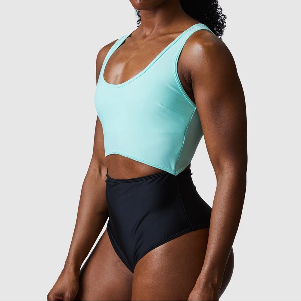 NWT Riptide One Piece Swimsuit (Mint/Black) - Small